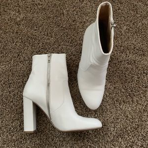 Steve Madden - White Ankle Booties